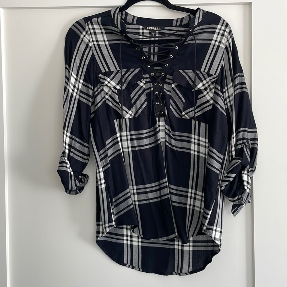 Express Plaid Dress Shirt